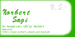 norbert sagi business card
